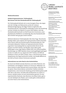 Die Teilchenphys - The Lindau Nobel Laureate Meetings