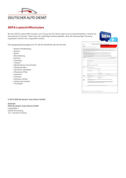 SEPA-Lastschriftformulare - DAD Deutscher Auto Dienst GmbH