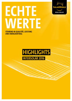 highlights - SolarWorld