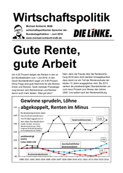 Gute Rente, gute Arbeit (Juni 2016)