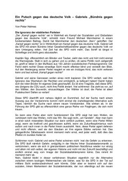 Ein Putsch gegen das deutsche Volk &ndash; Gabriels - T
