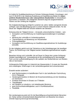 Im Institut für Qualitätsentwicklung an Schulen Schleswig