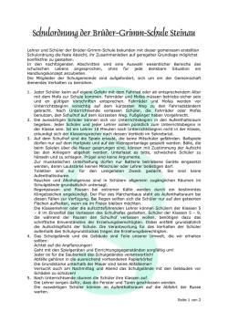 Schulordnung der Brüder-Grimm