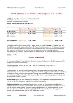Info und Anmeldeformular