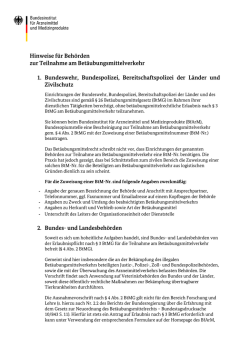 Hinweise f&uuml;r Beh&ouml;rden zur Teilnahme am