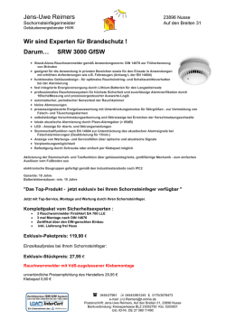 Jens-Uwe Reimers Wir sind Experten für Brandschutz ! Darum