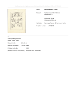 Object: Elisabeth Shaw - Ruhe Museum: Cartoonmuseum