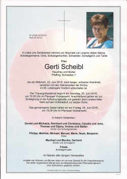 Gerti Scheibl - Bestattung Aicher