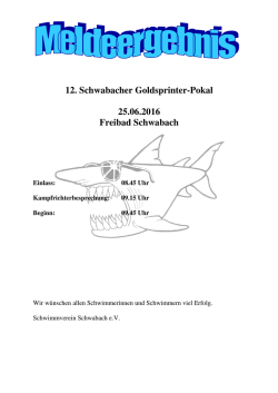 Meldeergebnis - Schwimmverein Schwabach