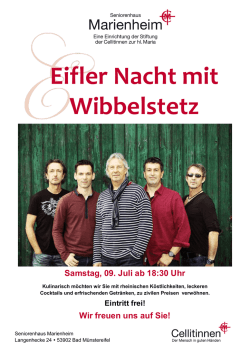 Eifler Nacht mit der Eifelrockband Wibbelstetz