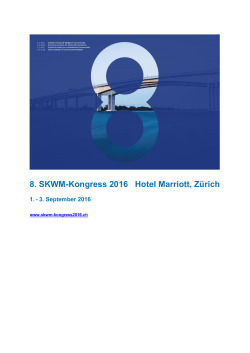 am 2. und 3. September 2016 findet in Zürich unser diesjähriger