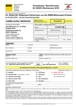 Nennformular 43. ADAC/AC R&uuml;benach