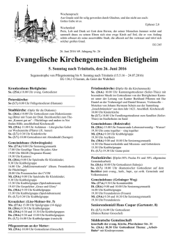 Evangelische Kirchengemeinden Bietigheim