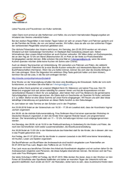 Infobrief Juni 2016 - Kultur verbindet eV