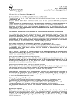 Jahresbericht 2012 - Elternforum Obersiggenthal