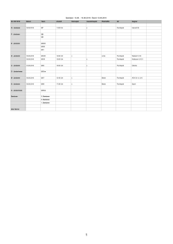 Wochenplan 13.06. - 19.06.2016