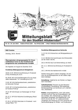 Mitteilungsblatt Nr. 18 - 17.06.