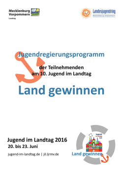 Das Jugendregierungsprogramm von "Jugend im