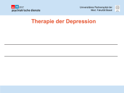 Therapie der Depression