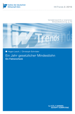Ein Jahr gesetzlicher Mindestlohn: Ein Faktencheck
