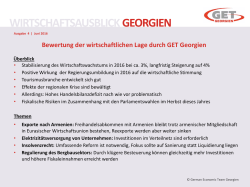 wirtschaftsausblick georgien - German Economic Team Georgia