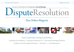 In dieser Ausgabe finden Sie Beitr&auml;ge aus den Bereichen