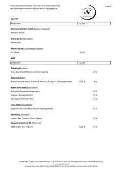 Information für Gastronomie