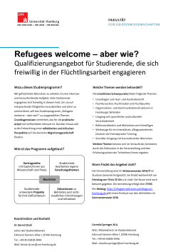 Refugees welcome – aber wie?