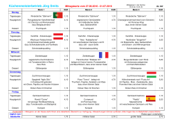 Speisenkarte 26. KW v. 27.06.