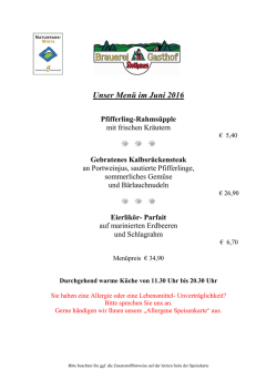 Speisekarte - Brauereigasthof Rothaus