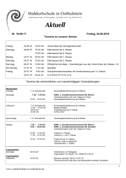 Aktuell als PDF - Waldorfschule in Ostholstein