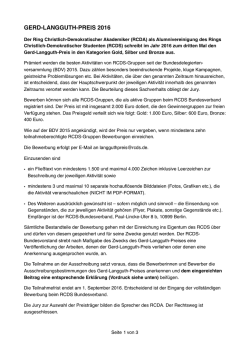 GLP Ausschreibung 2016