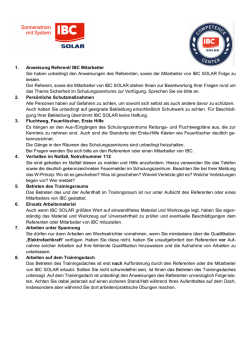 1. Anweisung Referent/ IBC Mitarbeiter Sie haben