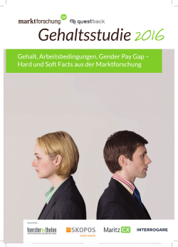 Gehaltsstudie 2016 - Marktforschung.de