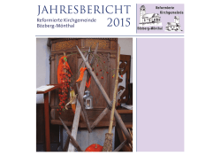 jahresbericht 2015 - Ref. Kirchgemeinde Bözberg