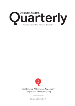 F.A.Q. Media Kit - Frankfurter Allgemeine Quarterly