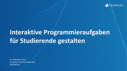 Interaktive Programmieraufgaben für