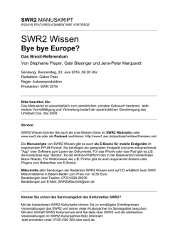 Bye bye Europe?