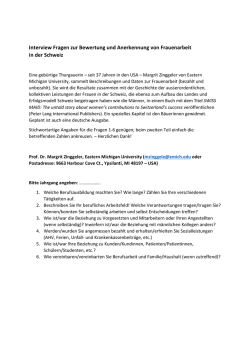 Interview Fragen Zinggeler