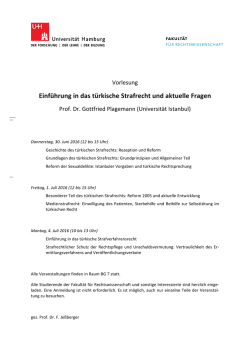 Einf&uuml;hrung in das t&uuml;rkische Strafrecht und aktuelle Fragen