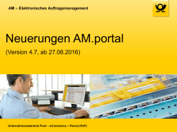 Neuerungen AM.portal Version 4.7