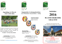 Infofolder 2016 - Blasmusikbezirks Graz-Süd
