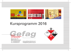 Kursprogramm 2016 - gefahrgutberatung.ch