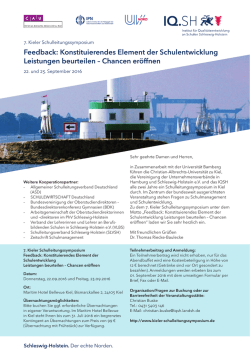 Infoflyer 2016 - Kieler Schulleitungssymposium