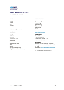Leiter/in Wohngruppe (90 - 100 %)