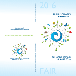 BRAUNSCHWEIG FAIRSTEHT SCHÖPFUNGSTAG 20. AUG 2016