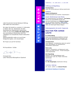 Einladungsprogramm  - Konrad-Adenauer