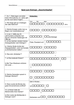 Jahre. arch&auml;ologie - Pestalozzischule Eislingen