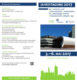 3.–6.Mai 2017 - Jahrestagung der Deutschen und Österreichischen