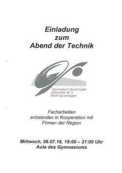 Page 1 Einladung ZUTT Abend der Technik V G7777OSZ/77 Hoo/O